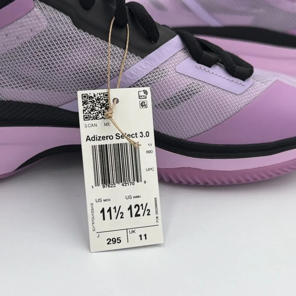 adidas Adizero Select 3.0 Basketball  Unisex Purple Sneakers Athletic Shoes JR82
